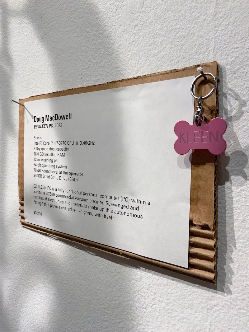 A shot of EZ KLEEN PC's label while on display